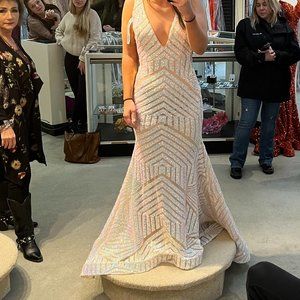 Jovani 2023 Prom Dress, size 4, worn once, sequin embellished gown